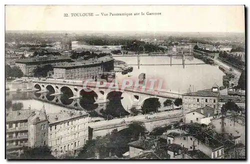 Cartes postales Toulouse Vue panoramique sur la Garonne