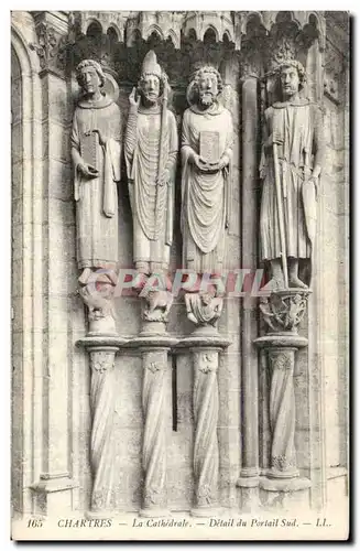 Ansichtskarte AK Cathedrale de Chartres Detail du portail sud