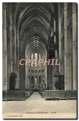 Chartres Cartes postales La cathedrale La nef