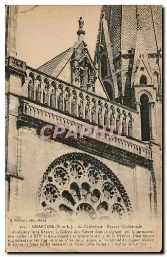 Chartres Ansichtskarte AK La cathedrale Facade occidentale