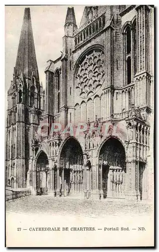 Chartres Ansichtskarte AK Cathedrale Portail sud