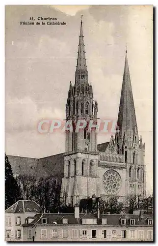 Chartres Cartes postales Cathedrale Fleches