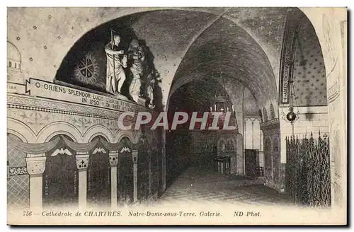 Chartres Cartes postales Cathedrale Notre Dame sous terre Galerie