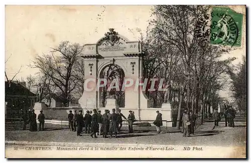 Chartres Cartes postales Monument eleve a la memoire des enfants d&#39Eure et Loir