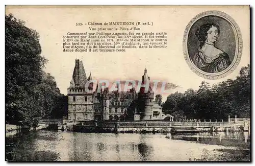 Ansichtskarte AK Chateau de Maintenon Vue prise sur la piece d&#39eau