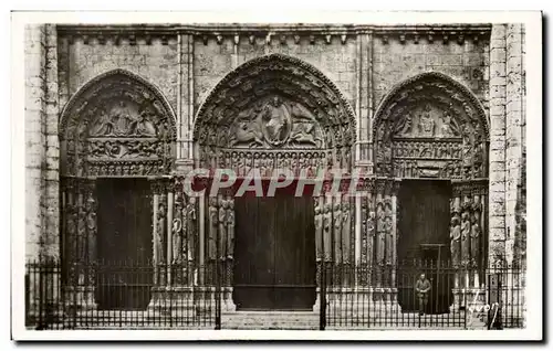 Cartes postales Chartres Cathedrale Le grand portail