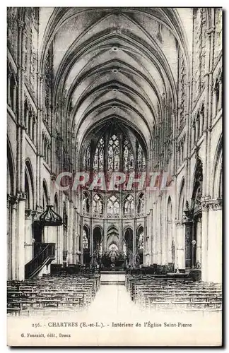 Cartes postales Chartres Interieur de l&#39eglise Saint Pierre