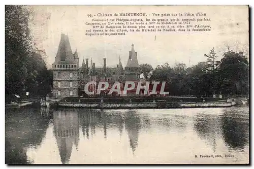 Cartes postales Maintenon Chateau Vue prise sur la piece d&#39eau