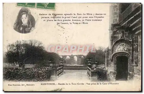 Cartes postales Chateau de Maintenon Entree de la tour carree Vue prise de la cour d&#39honneur