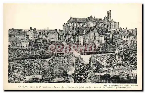 Soissons Ansichtskarte AK Autour de la cathedrale