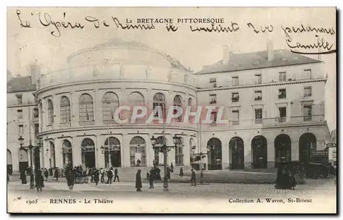 Cartes postales Rennes Le theatre