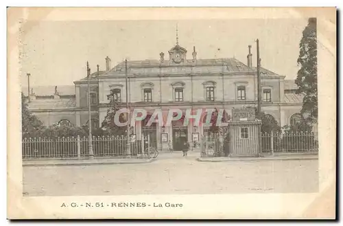 Cartes postales Rennes la gare