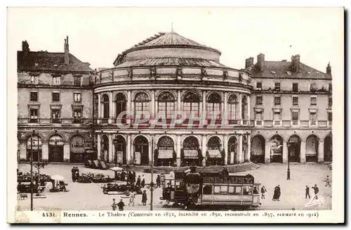 Cartes postales Rennes le theatre