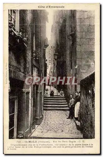 Cartes postales St malo rue des petits degres