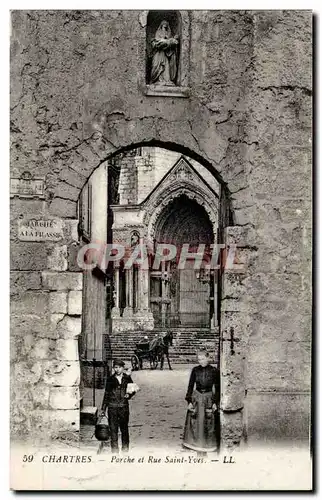 Chartres Cartes postales Porche et rue Saint Yves