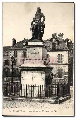 Chartres Cartes postales La statue de Marceau