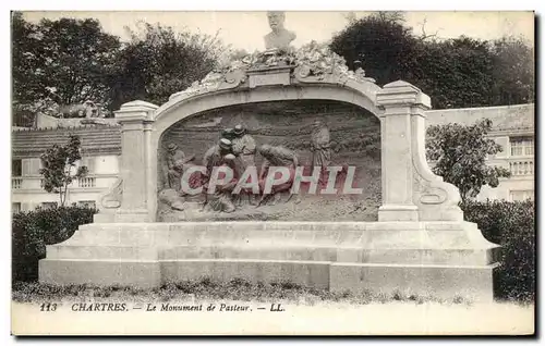 Chartres Cartes postales Le monument de Pasteur