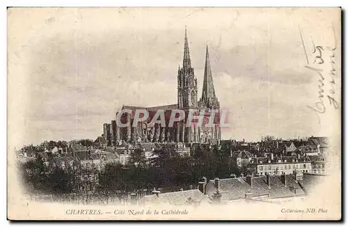 Chartres Cartes postales Cote nord de la cathedrale