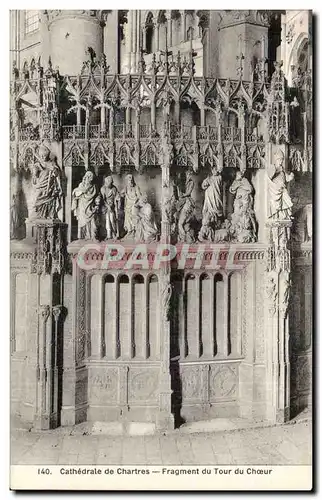 Chartres Ansichtskarte AK Cathedrale Fragment du tour du choeur