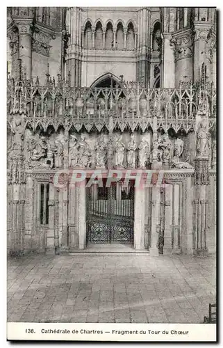 Chartres Ansichtskarte AK Cathedrale Fragment du tour du choeur