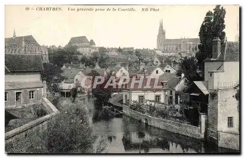 Chartres Cartes postales Vue generale prise de la courtille