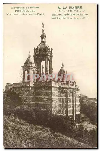 Ansichtskarte AK Environs de Rouen Monument de Jeanne d&#39arc