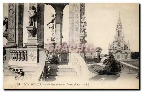 Cartes postales Bonsecours vu du monument de Jeanne d&#39arc