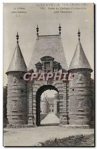 Cartes postales Auberville la Manuel Porte du chateau d&#39Auberville pres Veulettes