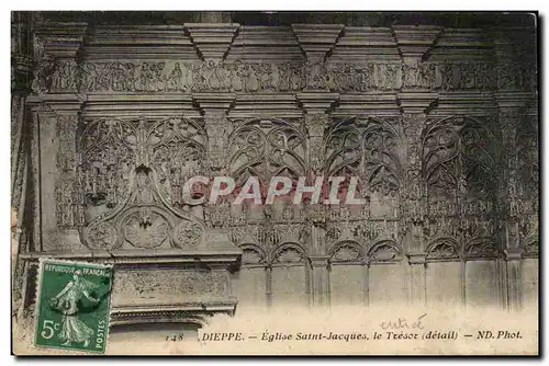 Cartes postales Dieppe Eglise Saint Jacques Le tresor