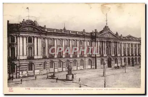 Cartes postales Toulouse Facade du capitole Hotel de ville Eleve par Cammas en 1750