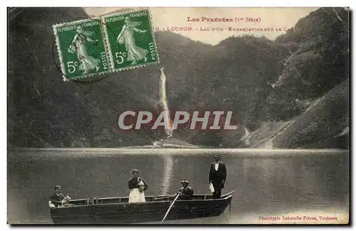 Cartes postales Luchon Lac d&#39Oo Embarcation sur le lac