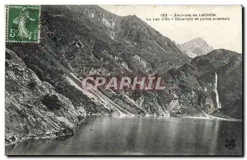 Cartes postales Environs de Luchon Le lac d&#39Oo Deversoir et partie orientale