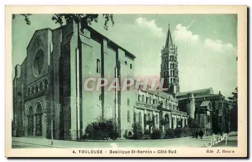 Cartes postales Toulouse Basilique St Sernin Cote sud