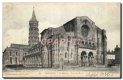 Cartes postales Toulouse St Sernin Facade Nord