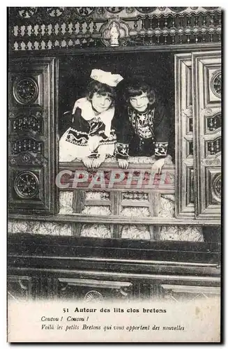 Bretagne Cartes postales Les lits clos Folklore Costume Enfants