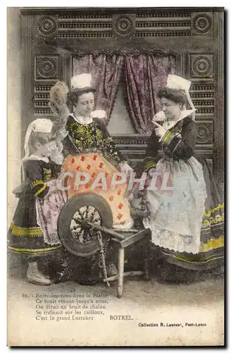 Bretagne Cartes postales Folklore Costume Botrel Fileuse