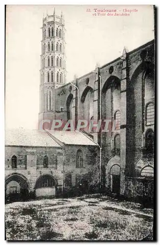 Toulouse Cartes postales Chapelle et tour des Jacobins