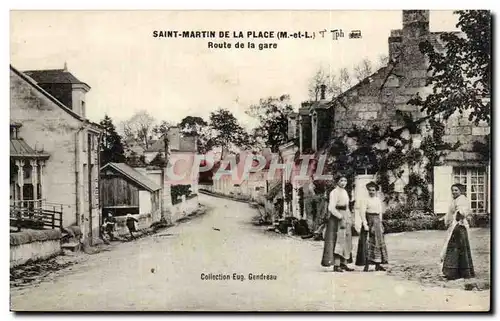 Cartes postales Saint Martin de la Place Route de la gare