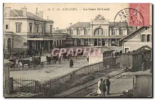 Ansichtskarte AK Angers La gare Saint Laud Train