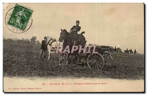 Cartes postales Saumur Obstacle imprevu sur le Breil Cheval horse Equitation hippisme