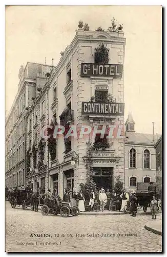 Cartes postales Angers Rue sAint Julien Grand hotel Continental Restaurant