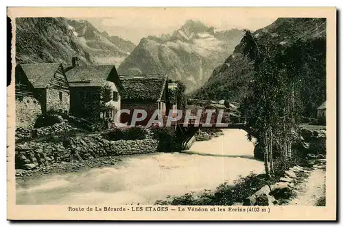 Cartes postales Route de la Berarde Les Etages Le Veneon et les ecrins (4103m)