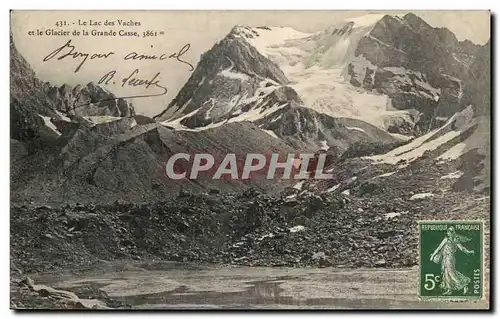 Cartes postales Le lac des vaches et le glacier de la grande casse 3861m