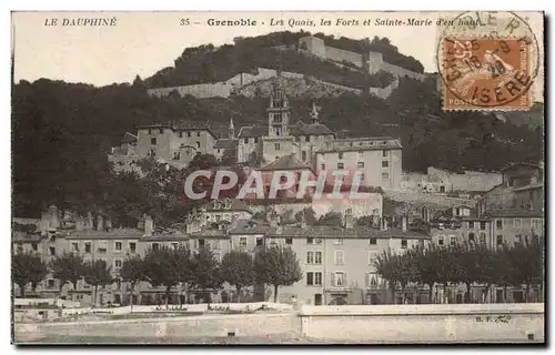 Cartes postales Grenoble Les quais les forts et Sainte Marie d&#39en haut