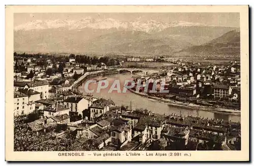 Ansichtskarte AK Grenoble Vue generale Les Alpes (2981m)