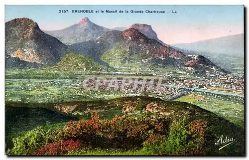 Ansichtskarte AK Dauphine Grenoble et le massif de la Grande chartreuse