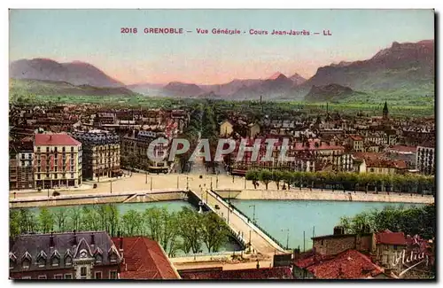 Ansichtskarte AK Dauphine Grenoble Vue generale Cours Jean Jaures