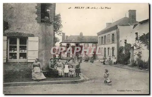 Cartes postales Melay La place TOP