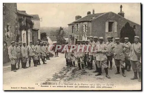 Cartes postales Lire Souvenir de guerre 1914 1915 La rue ( militaria ) TOP