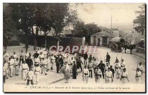 Cartes postales Militaria Lire Souvenir de guerre Poilus arrivant de la marche tOP